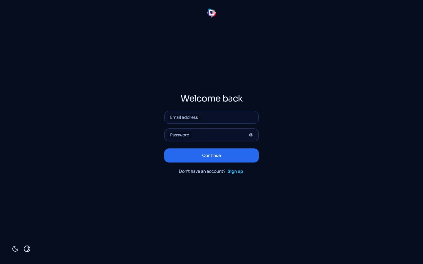 Echte geschützte Login-Oberfläche von KitzLabs NOVA AI